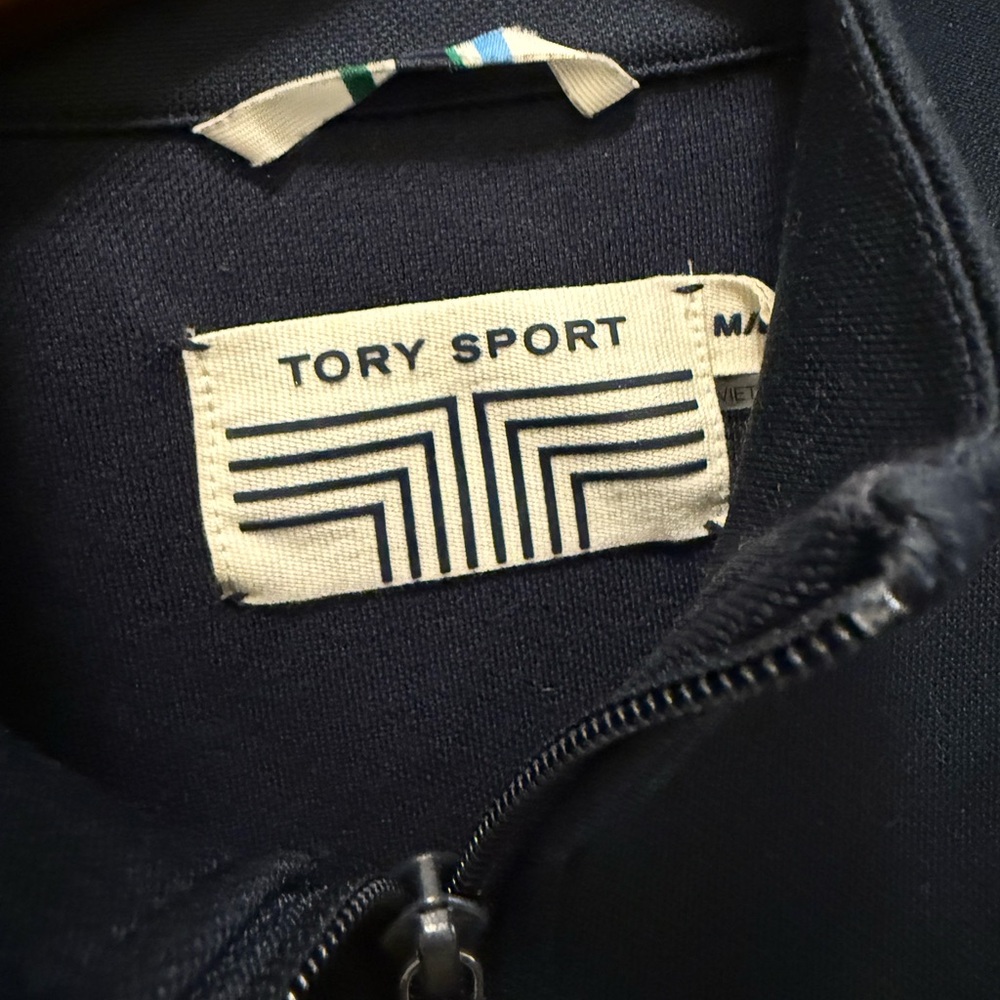 Tory Burch Navy Logo Tape Tracksuit Set Jacket + … - image 2